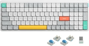 nuphy Air96 V2 Wireless Mechanical Keyboard,100 Keys RGB Backlit Keyboard,Supports Bluetooth 5.1,2.4G and Wired Connection,for PC/Laptop/Windows/Mac -White Gateron Blue Switch nuphy Air96 V2 Wireless Mechanical Keyboard,100 Keys RGB Backlit Keyboard,Supports Bluetooth 5.1,2.4G and Wired Connection,for PC/Laptop/Windows/Mac -White Gateron Blue Switch