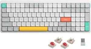 nuphy Air96 V2 Wireless Mechanical Keyboard,100 Keys RGB Backlit Keyboard,Supports Bluetooth 5.1,2.4G and Wired Connection,for PC/Laptop/Windows/Mac -White Gateron Red Switch nuphy Air96 V2 Wireless Mechanical Keyboard,100 Keys RGB Backlit Keyboard,Supports Bluetooth 5.1,2.4G and Wired Connection,for PC/Laptop/Windows/Mac -White Gateron Red Switch