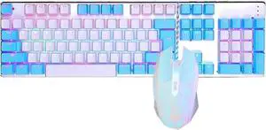 Mechanical Keyboard and Mouse Combo 104 Keys USB Gaming Keyboards, Gaming Mouse for PC Gamer Computer Desktop,programmable (Color : A)