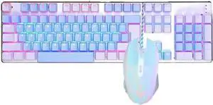 ARCH Computer Keyboard with Multimedia Keys,Mechanical Keyboard,USB Ergonomic Keyboard,LED 104 Keys Gaming Keyboard for Windows Desktop, Computer (Color : F)