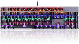 XIXIDIAN Mechanical Gaming Keyboard, USB Wired 104 Keys Gaming Keyboard LED Backlit Gaming Keyboard for Laptop PC,Computer, PC