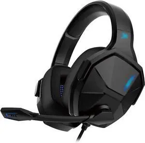 USB Gaming Headphones Over-Ear Game Headset Surround Sound Wired Mic for Computer PC Gamer