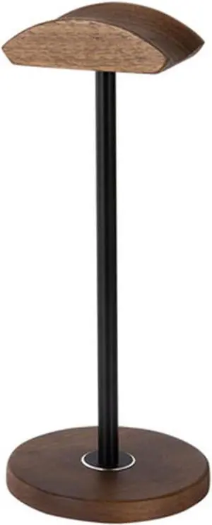 Headphone Stand/Headset Holder Headphone Stand Solid Wooden Desktop Headphone Holder Universal Aluminum Alloy Gaming Headset Stand Walnut Wood Earphone Display Bracket Mount for Desk PC Gaming Headset