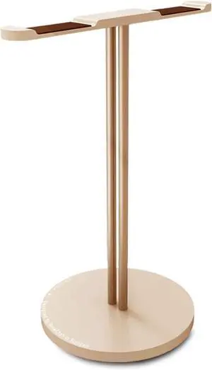 Headphone Stand/Headset Holder Aluminum Headphone Holder Stand Dual Hanger Holder Earphone Desk Display Rack Bracket with Anti-slip Pad for Game Headphones PC Gaming Headset Stand ( Color : Double-Gol