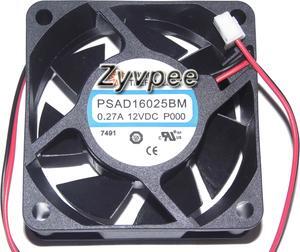 AAVID 60*25MM PSAD16025BM P000 12V 0.27A 2 wires 2 pins 6cm case fan