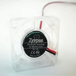 For 3D print video card 30*30*7MM sleeve bearing 12V 2 wires 3cm transparent silent fan