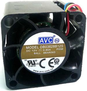 AVC 36x28mm DB0362812S DC12V 0.8A Ball bearing 4 wires 4 pins PWM Server fan