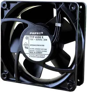 PAPST TYP 4606X 120*38mm AC 115V 20W 12CM All metal high temperature resistant cooling fan