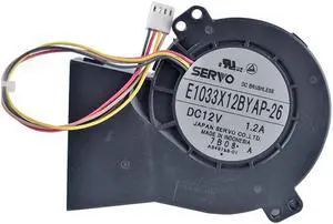 Servo 123*100*33mm E1033X12BYAP-26 DC12V 1.2A Ball Bearing 4 wires 4 pins PWM Blower