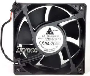 Delta 120*38mm AFB1224VHE DC24V 0.57A 2 wires 2 pins 12CM inverter fan