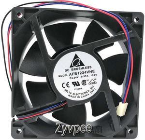 Delta 120*38mm AFB1224VHE DC24V 0.57A 3 wires 3 pins 12CM inverter fan