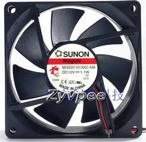 Sunon 80*25mm ME80251V3-000C-A99 DC 12V 1.1W 2 wires 2 pins 8CM case fan Sunon 80*25mm ME80251V3-000C-A99 DC 12V 1.1W 2 wires 2 pins 8CM case fan