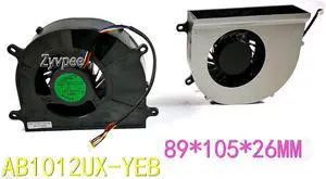 Adda 10CM AB1012UX-YEB DC12V 0.8A hydraulic bearing 4 wires 4 pins pwm blower for notebook