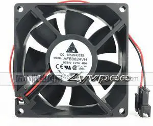 Delta 80*25mm AFB0824VH DC 24V 0.21A 2 wires 2 pins inverter case fan