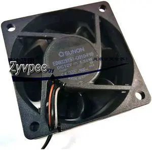Sunon 60*25mm EB60251S1-Q010-F99 DC12V 1.56W 3 wires 3 pins 6CM case fan