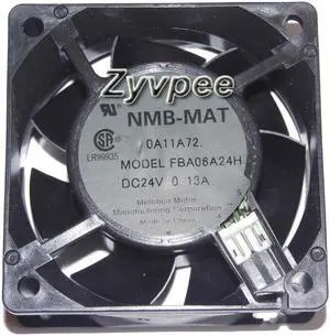 Zyvpee 60mm FBA06A24H 24V 0.13A 3 Pins 6cm inverter case cooling fan Zyvpee 60mm FBA06A24H 24V 0.13A 3 Pins 6cm inverter case cooling fan