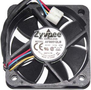 Zyvpee 50mm AFB0512LB 12V 0.11A 4 wires 4 pins cpu cooling fan