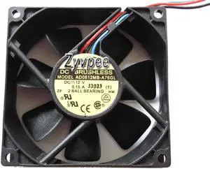 Zyvpee adda 80*25mm AD0812MB-A76GL 12V 0.13A 3 wires 3  pins 80mm cpu cooling fan