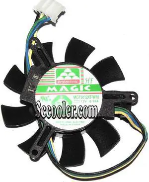 Zyvpee magic MGT5012XF-W10 12V 0.19A 4 wires 4 pins vga fan