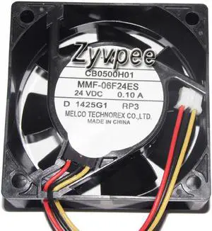 Zyvpee melco 60mm MMF-06F24ES RP3 24V 0.1A 3 wires 3 pins 6cm inverter cooling fan