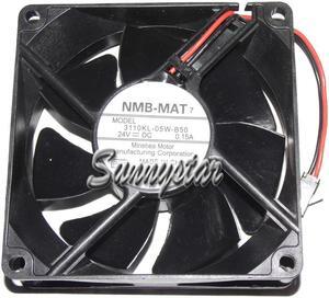 80MM Inverter Converter Cooling NMB 3110KL-05W-B50 24V 0.15A 2 Wires 2 Pins 8CM Case Fan 80*25mm
