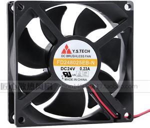 80MM Inverter Cooling FD248025EB-N 24V 0.23A 2 Wires 8CM Case Fan 80*25mm