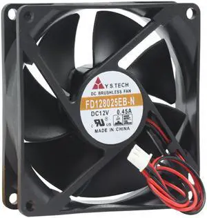 80MM Power CPU Cooling FD128025EB-N 12V 0.45A 2 Wires 2 Pins Case Fan 80*25mm