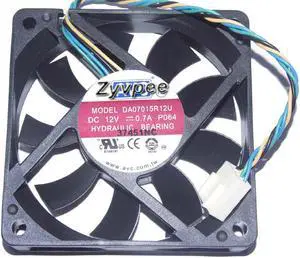 70mm Case Fan AVC 7015 DA07015R12U P064 12V 0.7A 4 Wires CPU Cooling