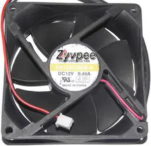 80mm Case Fan Y.S.TECH 80*25mm FD128025EB-N 12V 0.45A 2 Wires Cooling