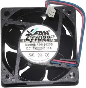 XFan 60*25mm RDM6025S 12V 0.1A 2 Wires Case Cooling Fan