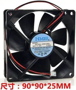 90MM NMB 24V 0.20A 3610KL-05B-B50 2 Wires Inverter Fan for  Industrial Computer