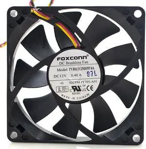 80MM FOXCONN PV801512MSPF0A 12V 0.40A 3 Wires Cooling Fan for dell vostro 200s 220s 530S 531s Case