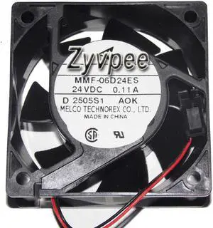 Zyvpee Melco MMF-06D24ES AOK 24V 0.11A 2 Wires Cooler Fan for YASKAWA G7
