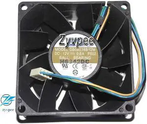 80MM AVC 8038 DB08038B12M PS02 12V 0.6A 4 Wires 4 Pins 8CM Cooling Fan