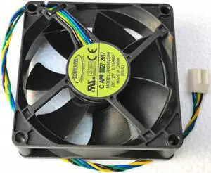 Zyvpee EVERFLOW 8025 R128025SH 12V 0.19A 2800RPM 4 Wires Computer CPU Cooler Fan