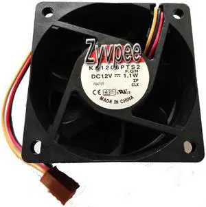 60MM 6025 F.GN DC12V 1.1W 3 Wires 3 Pins 6CM CPU Cooling Fan