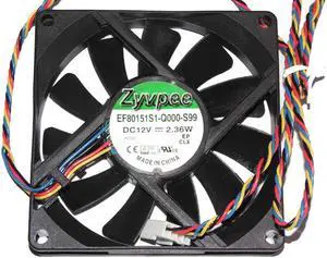 80MM 8015 DC12V 2.36W 4 Wires 4 Pins 8CM CPU Cooling Fan 80MM 8015 DC12V 2.36W 4 Wires 4 Pins 8CM CPU Cooling Fan