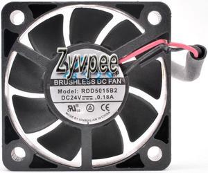 50mm 5015 RDD5015B2 24V 0.18A 2 Wires 2Pins 5cm Ball Transducer Cooling Fan