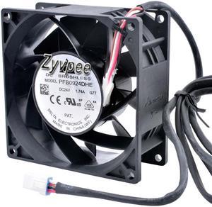 90mm 9038 PFB0924DHE G7T DC24V 1.74A IP68 4 Wires 4 Pins 9CM Inverter Cooling Fan
