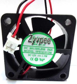 30mm 3010 DC12V 1.3W 2 Wires 2 Pins 3cm Cooling Fan for Set top box router hard disk