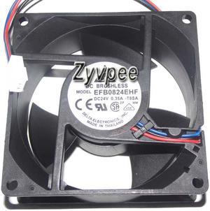 80mm 8032 Zyvpee EFB0824EHF -T8SA 24V 0.35A 3 Wires 8CM Emerson Ct Cooling Fan