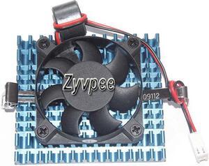50mm 5010 D5010T12L 12V 0.15A 2 Wires Cooling Fan with Blue heatsink