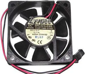 60mm 6015 AD0612MB-D70GL DC12V 0.11A 2 Wires 6CM CPU Cooling for HDD video recorder