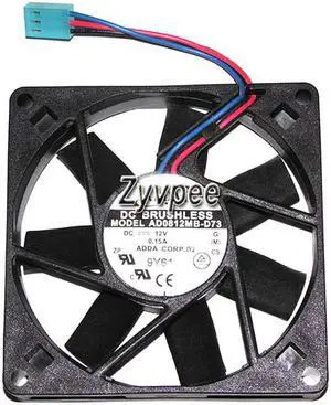 80mm 8015 AD0812MB-D73 DC12V 0.15A 3 Wires 3 Pins 8CM CPU Cooling