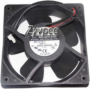 120mm 12038 AD1224UB-F51 DC24V 0.4A 2 Wires 2 Pins 12CM Inverter Cooling