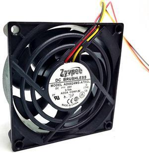 3 Wires 80mm 8025 AD0824MS-A70GL DC24V 0.1A  8CM Inverter Cooling Fan
