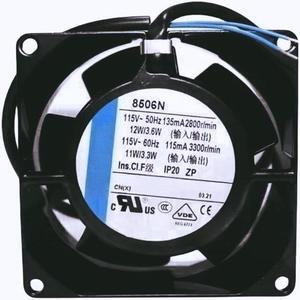Zyvpee 8506N AC115V 135/115mA 12/11W 2-Wire 8cm All-Metal Axial Cooling Fan 80x80x38mm