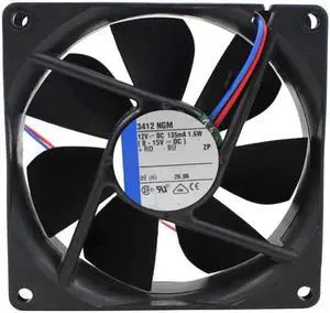 Zyvpee 3412NGM 135mA 1.6W 2-Wires 9225 Cooling Fan 92x25mm