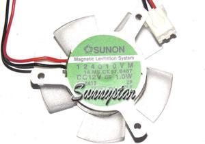 Zyvpee 124010VM 14.MS.CT.57.B487 12V 1.0W 2 Wires 2 Pins Cooling fan