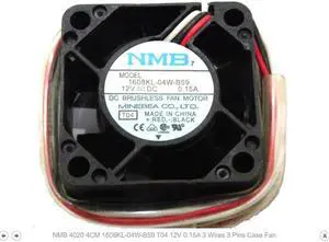 Zyvpee 4020 4CM 1608KL-04W-B59 T04 12V 0.15A 3 Wires 3 Pins Case Fan Zyvpee 4020 4CM 1608KL-04W-B59 T04 12V 0.15A 3 Wires 3 Pins Case Fan